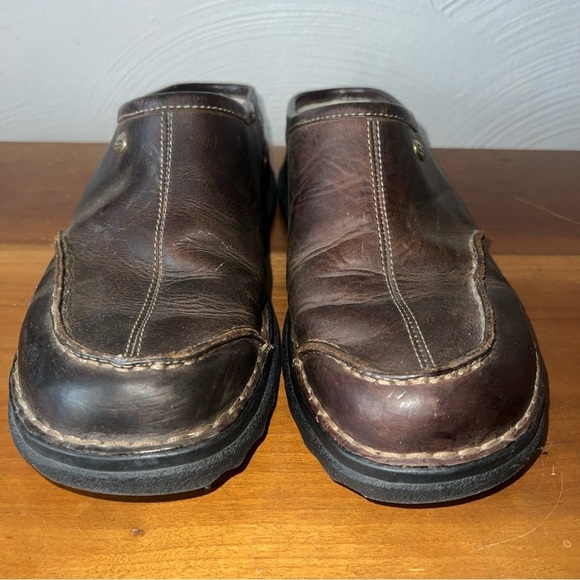 Op Wool Bully Brown Leather Mules Men’s Sz 10 - Picture 3 of 11